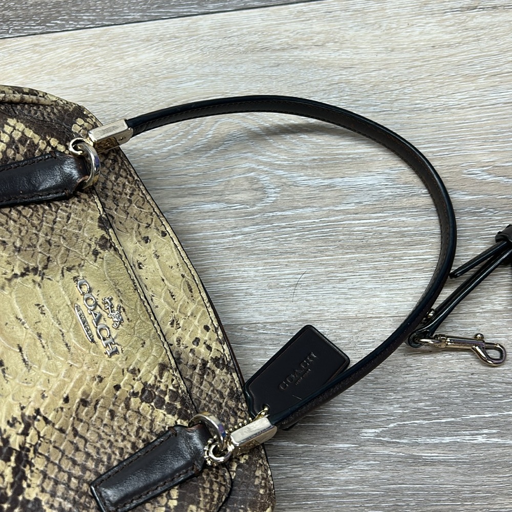 Coach Minetta Crossbody Python Embossed Leather S… - image 7
